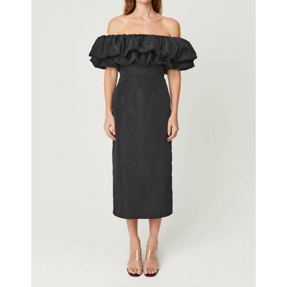 NEW RHODE viola dress in jet black